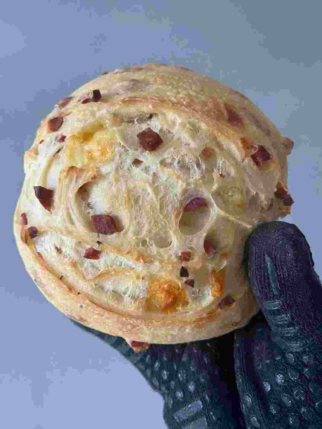 Pão italiano de calabresa e provolone